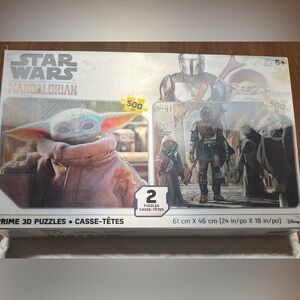 Star Wars, The Mandalorian Prime 3D Puzzle (2) Puzzles included.